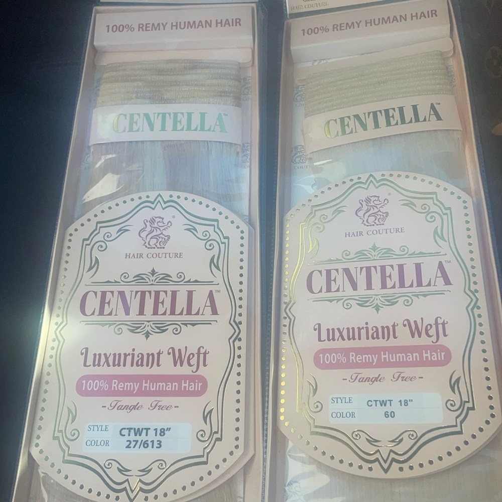 2 packs New hair extensions 18 inches real 100% human air and blonde